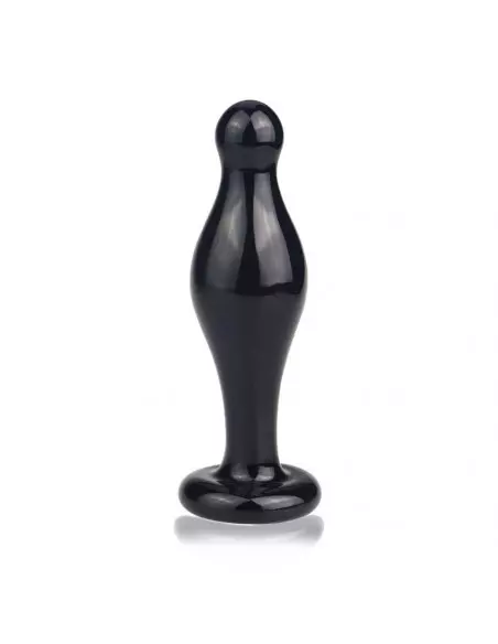 4.5" Glass Romance Black Fenékdugó Fenékdugók Lovetoy
