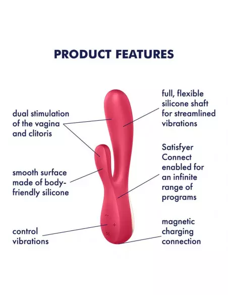 Mono Flex Piros Okos Vibrátor Okos vibrátorok Satisfyer Mono Flex Piros Okos Vibrátor Okos vibrátorok Satisfyer
