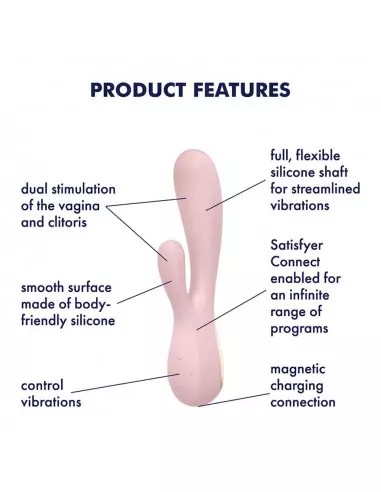 Mono Flex Rózsaszín Okos Vibrátor Okos vibrátorok Satisfyer