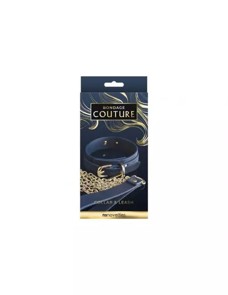 Bondage Couture - Collar and Leash - Blue Nyakörv Nyakörv és póráz NS Toys Bondage Couture - Collar and Leash - Blue Nyakörv Nyakörv és póráz NS Toys