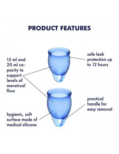 Feel confident (dark blue) Menstruációs Kehely Intim higiénia Satisfyer