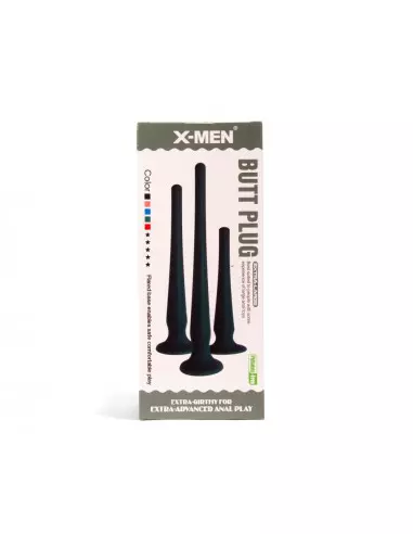 X-MEN Butt Plug Size L Black Fenékdugó Fenékdugók X-Men
