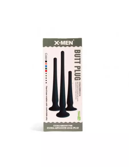 X-MEN Butt Plug Size L Black Fenékdugó Fenékdugók X-Men