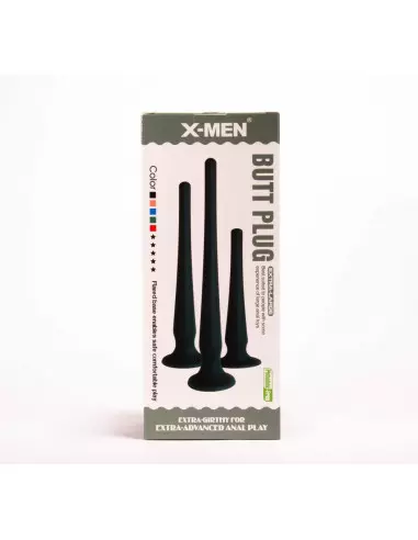 X-MEN Butt Plug Size M Black Fenékdugó Fenékdugók X-Men
