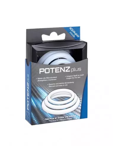 POTENZplus Transparent 3er Mix (S, M, L) Péniszgyűrű Péniszgyűrűk - Mandzsetták Joydivision