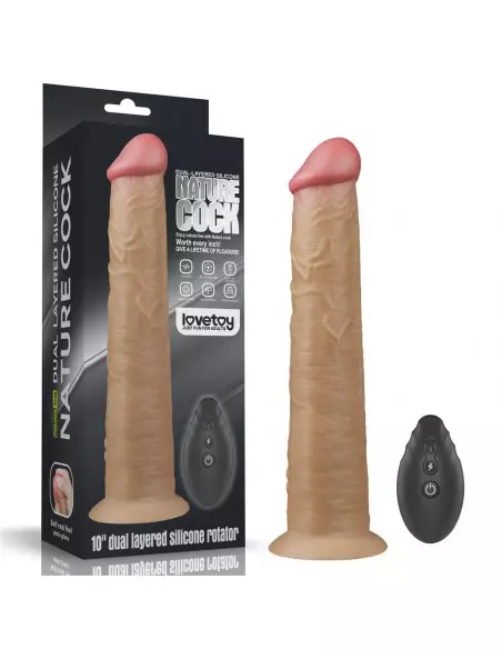 10'' Dual Layered Platinum Silicone Rotator Vibrátor Realisztikus vibrátorok Lovetoy