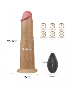 8.0'' Dual Layered Platinum Silicone Rotator Vibrátor Realisztikus vibrátorok Lovetoy 2