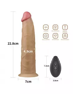 9.0'' Dual Layered Platinum Silicone Rotator Vibrátor Realisztikus vibrátorok Lovetoy 2