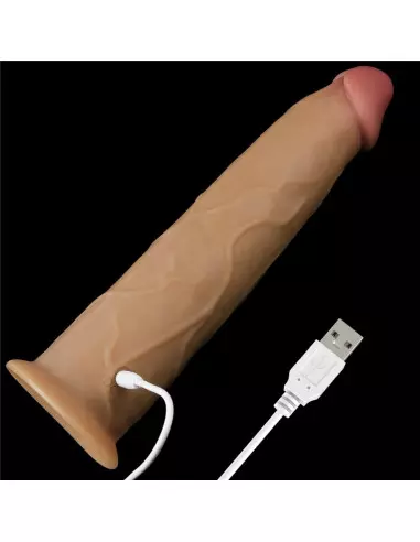 9.0'' Dual Layered Platinum Silicone Rotator Vibrátor Realisztikus vibrátorok Lovetoy