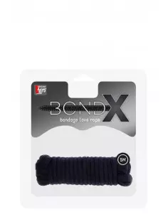 Bondx Love 5 m Black Kötél Bilincsek - Kötözők BondX