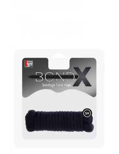 Bondx Love 5 m Black Kötél Bilincsek - Kötözők BondX