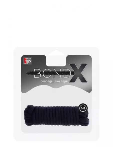 Bondx Love 5 m Black Kötél Bilincsek - Kötözők BondX