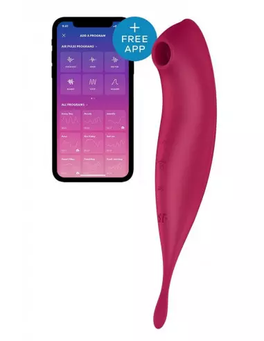 Twirling Pro Connect App dark red Csiklóizgató Okos vibrátorok Satisfyer