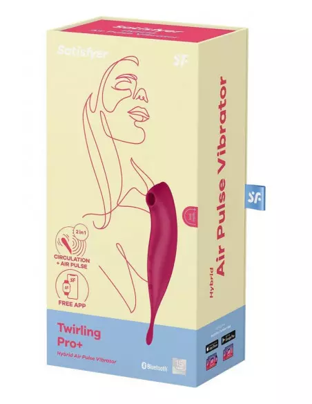 Twirling Pro Connect App dark red Csiklóizgató Okos vibrátorok Satisfyer