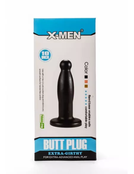 X-Men 9.45" Extra Girthy Black Fenékdugó Fenékdugók X-Men