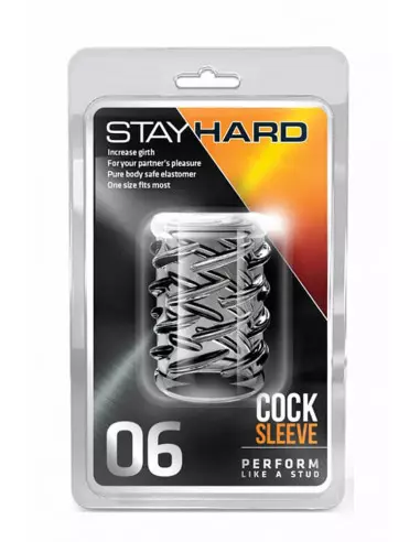 Stay Hard Cock Sleeve 06 Clear Péniszgyűrű Péniszgyűrűk - Mandzsetták Blush
