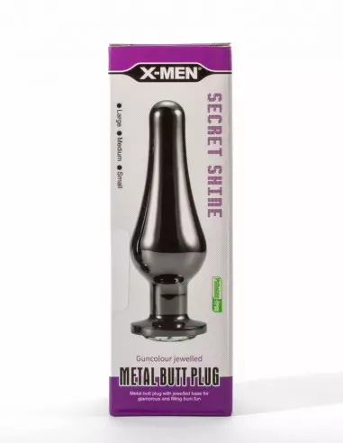 X-Men Secret Shine Gun Colour Jewelled Metal Butt Plug S Fenékdugó Fenékdugók X-Men