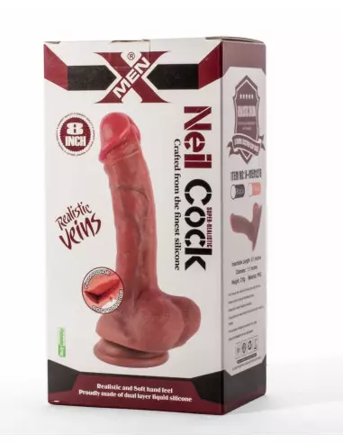 X-Men Neil 8" Cock Flesh Dildó Dongok - Dildók X-Men