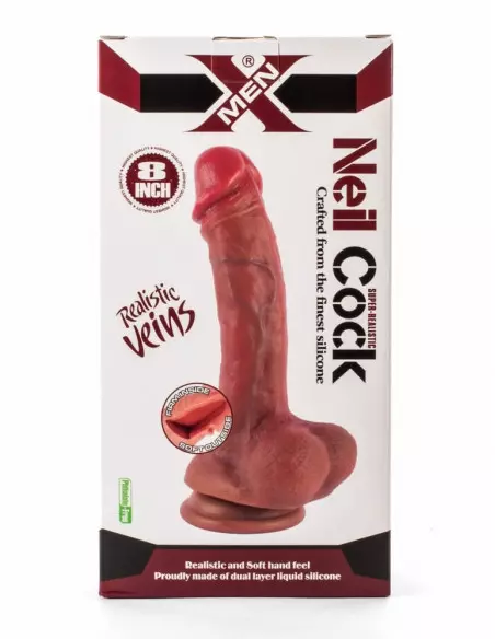 X-Men Neil 8" Cock Flesh Dildó Dongok - Dildók X-Men