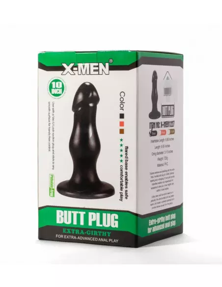 X-Men 8.66" Extra Girthy Black II Fenékdugó Fenékdugók X-Men