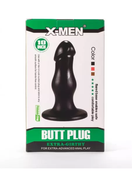 X-Men 8.66" Extra Girthy Black II Fenékdugó Fenékdugók X-Men X-Men 8.66" Extra Girthy Black II Fenékdugó Fenékdugók X-Men