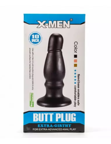 X-Men 10" Extra Girthy Black VII Fenékdugó Fenékdugók X-Men