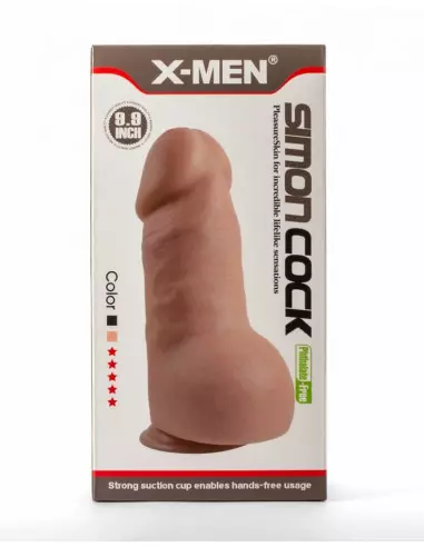 X-Men Simon 9.9" Cock Black Dildó Dongok - Dildók X-Men