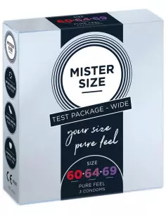 MISTER SIZE - 60-64-69 mm-es Óvszer Csomag 3 DB Óvszerek Mister Size