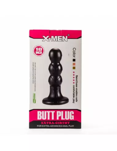 X-Men 10" Extra Girthy Black V Fenékdugó Fenékdugók X-Men