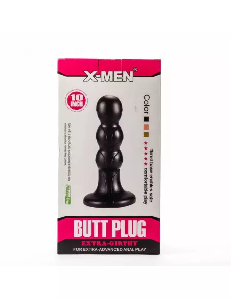 X-Men 10" Extra Girthy Black V Fenékdugó Fenékdugók X-Men