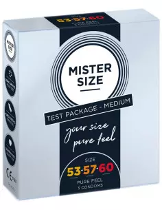MISTER SIZE - 53-57-60 mm-es Óvszer Csomag 3 DB Óvszerek Mister Size 2