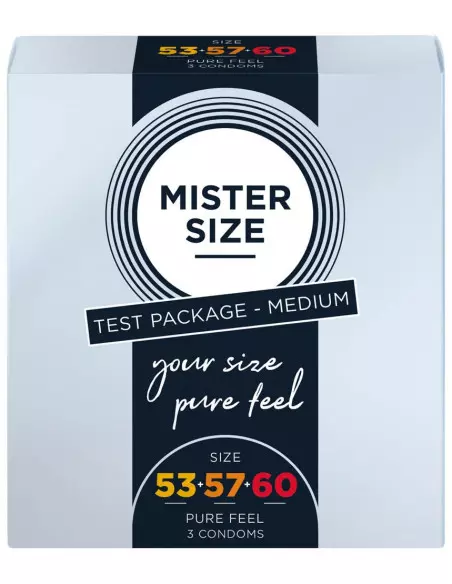MISTER SIZE - 53-57-60 mm-es Óvszer Csomag 3 DB Óvszerek Mister Size MISTER SIZE - 53-57-60 mm-es Óvszer Csomag 3 DB Óvszerek Mister Size
