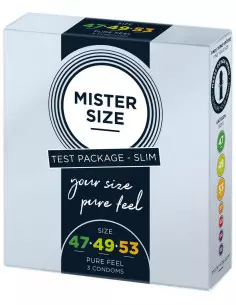 MISTER SIZE - 47-49-53 mm-es Óvszer Csomag 3 DB Óvszerek Mister Size