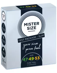 MISTER SIZE - 47-49-53 mm-es Óvszer Csomag 3 DB Óvszerek Mister Size 2