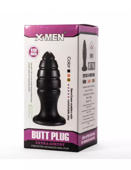 X-Men 10" Extra Girthy Black VIII Fenékdugó Fenékdugók X-Men