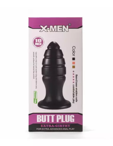 X-Men 10" Extra Girthy Black VIII Fenékdugó Fenékdugók X-Men