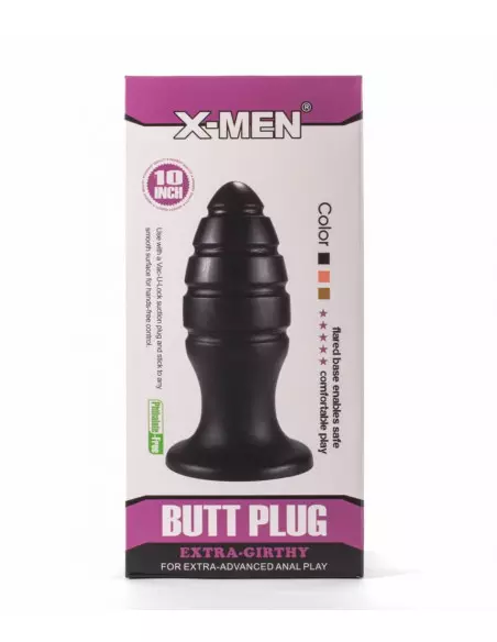 X-Men 10" Extra Girthy Black VIII Fenékdugó Fenékdugók X-Men