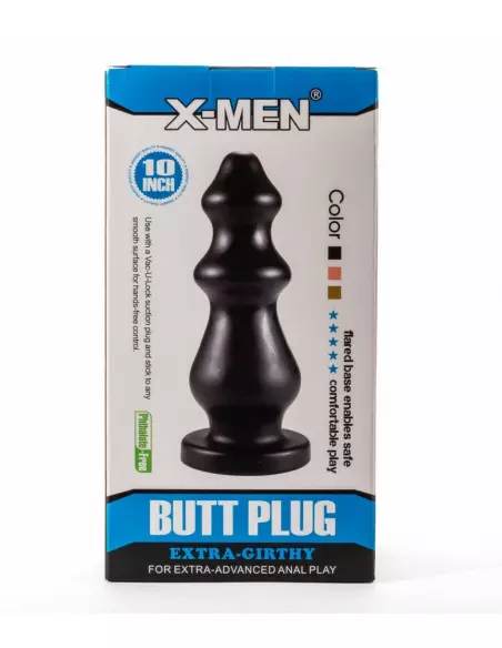 X-Men 10" Extra Girthy Black VI Fenékdugó Fenékdugók X-Men X-Men 10" Extra Girthy Black VI Fenékdugó Fenékdugók X-Men