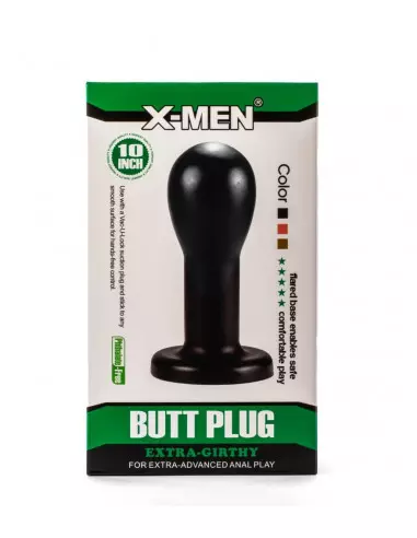 X-Men 8.86 Extra Girthy Black Fenékdugó Fenékdugók X-Men