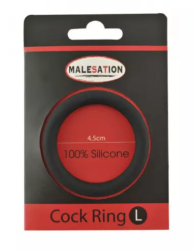 Malesation Silicone Black L Péniszgyűrű Péniszgyűrűk - Mandzsetták Malesation