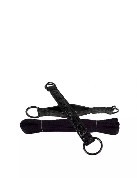 Sinful Black Bed Restraint Straps Kötöző Bilincsek - Kötözők NS Toys