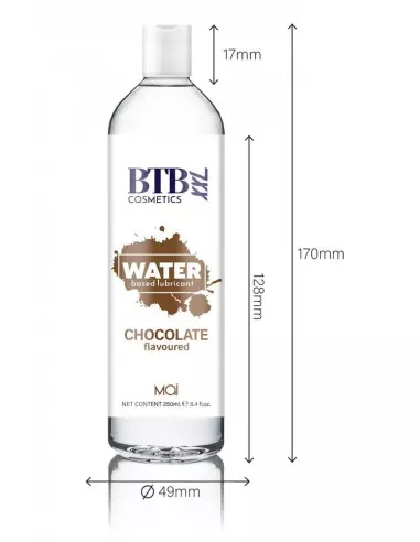 BTB Vízbázisú Csoki Ízesítésű Síkosító 250ML Vízbázisú síkosítók BTB Cosmetics