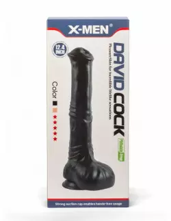 X-MEN David 12.4" Cock Black Dildó Dongok - Dildók X-Men