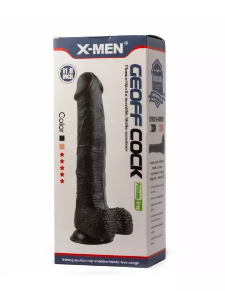 X-MEN Geoff 11.9" Cock Black Dildó Dongok - Dildók X-Men