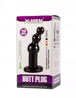 X-MEN 10.63" Extra Girthy Black Fenékdugó Fenékdugók X-Men