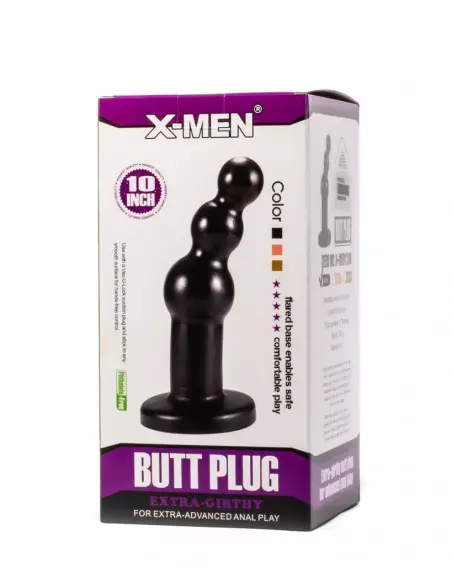 X-MEN 10.63" Extra Girthy Black Fenékdugó Fenékdugók X-Men