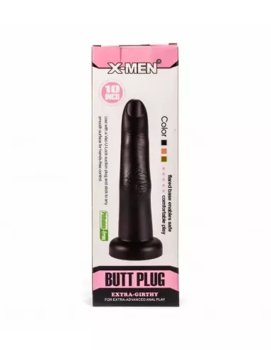 X-MEN 10.24" Extra Girthy Black Fenékdugó Fenékdugók X-Men