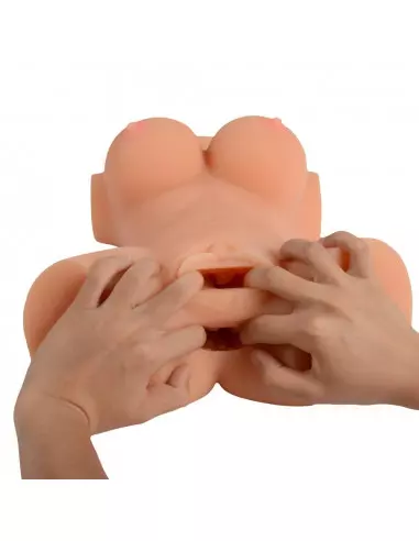 Busty Lady Half Body Szexbaba Férfi maszturbátorok Mistress