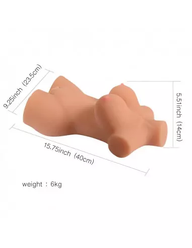 Busty Lady Half Body Szexbaba Férfi maszturbátorok Mistress