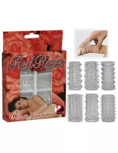 Red Roses Penis Ring Set 6 pcs Mandzsetta Péniszgyűrűk - Mandzsetták Orion